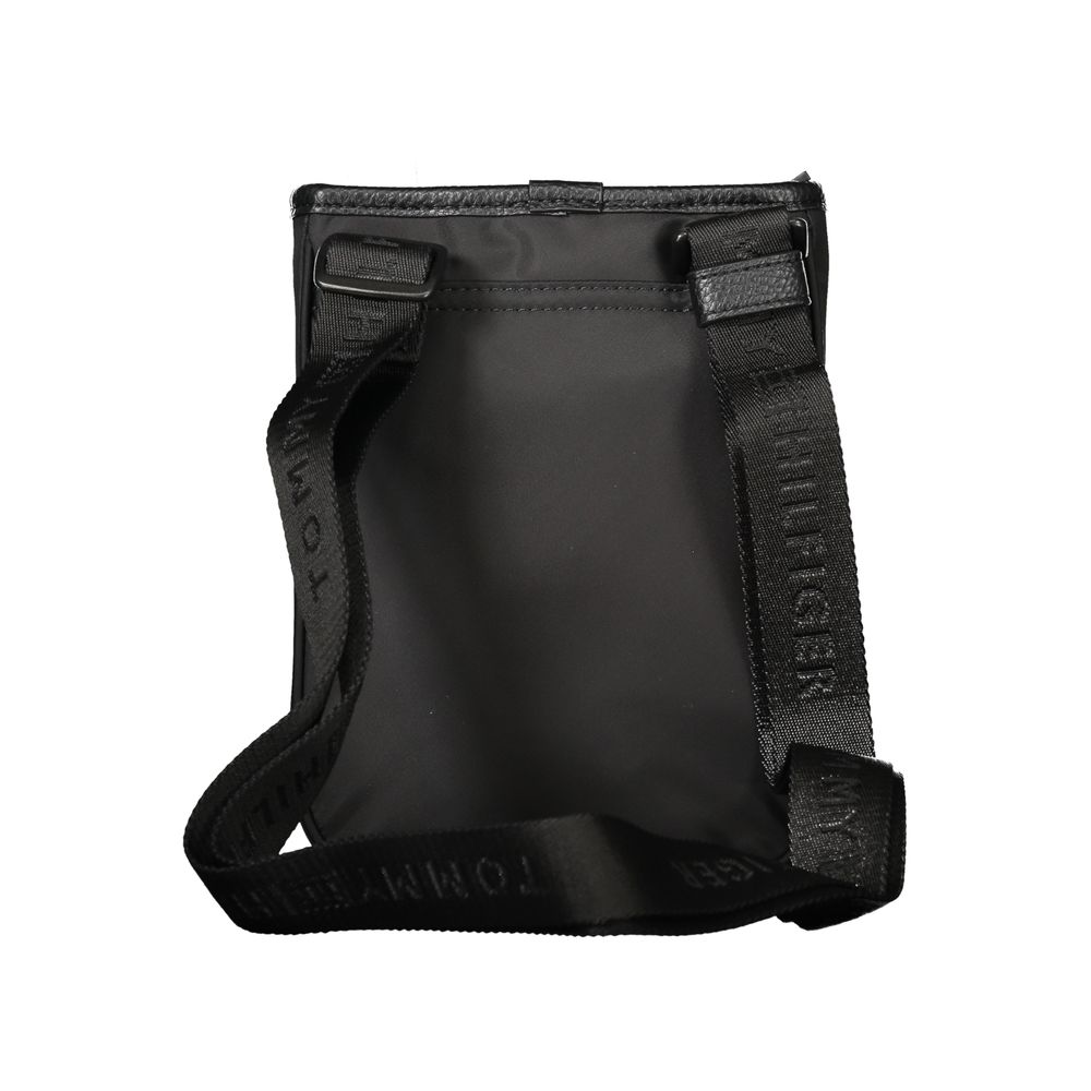 Bolso de hombro para hombre de poliéster negro