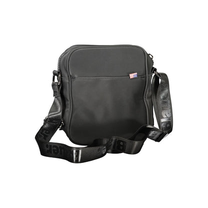 Bolso de hombro para hombre de poliéster negro