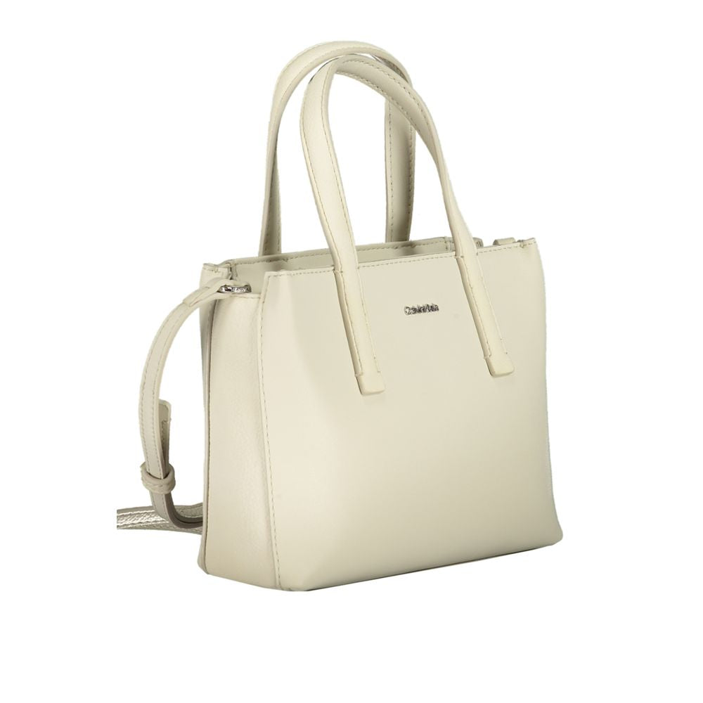 Bolso de poliéster beige