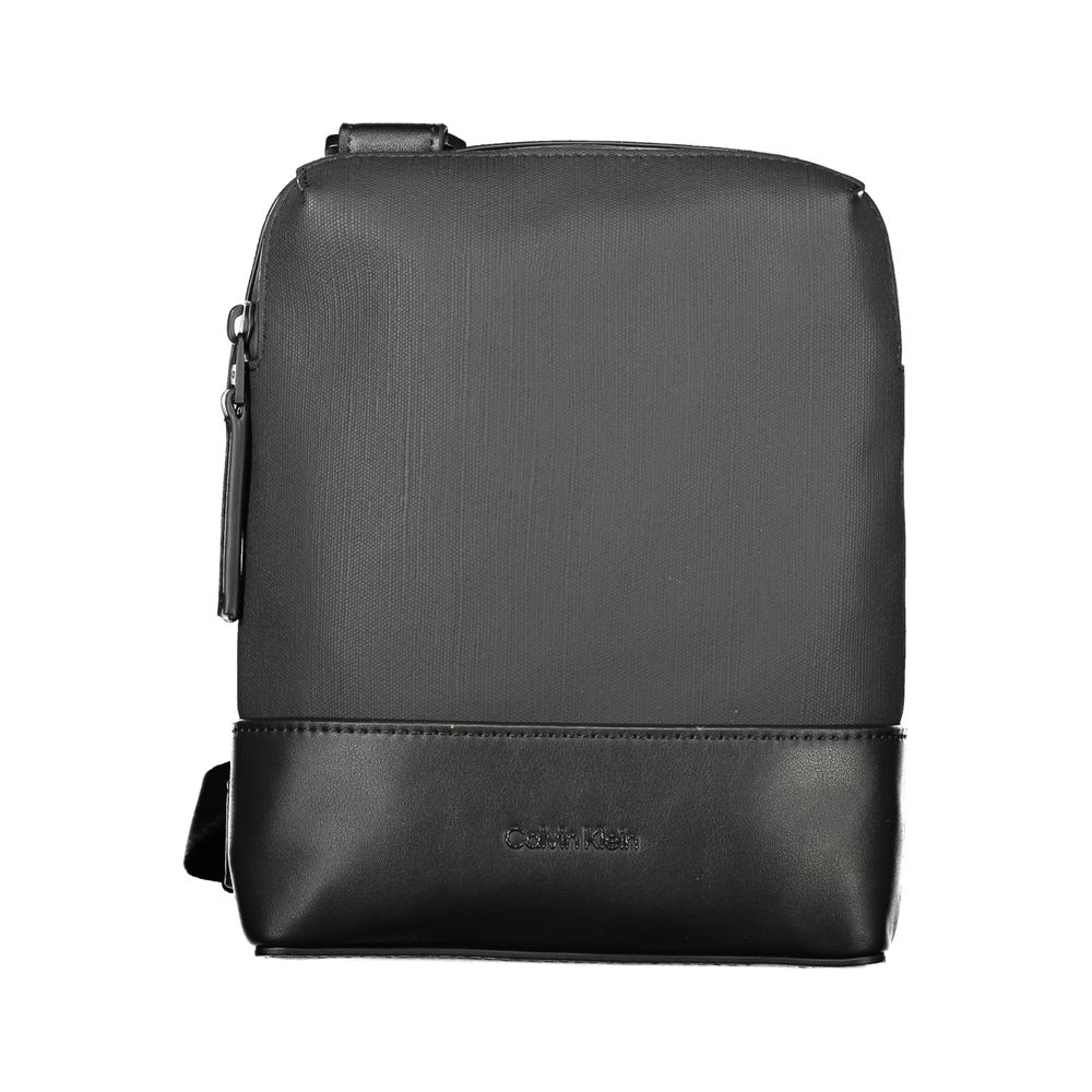 Bolso de hombro para hombre de poliéster negro