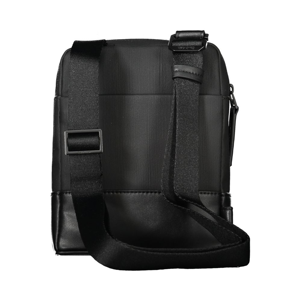 Bolso de hombro para hombre de poliéster negro