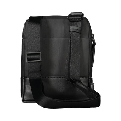 Bolso de hombro para hombre de poliéster negro