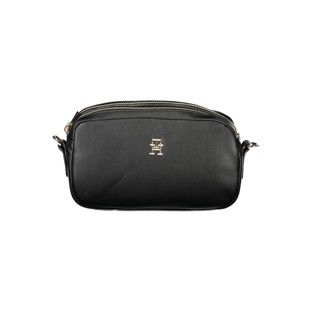 Black Polyester Women Handbag