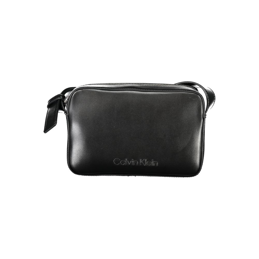 Black Polyester Women Handbag