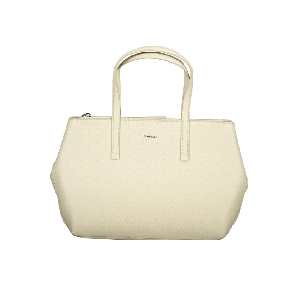 Bolso de poliéster beige