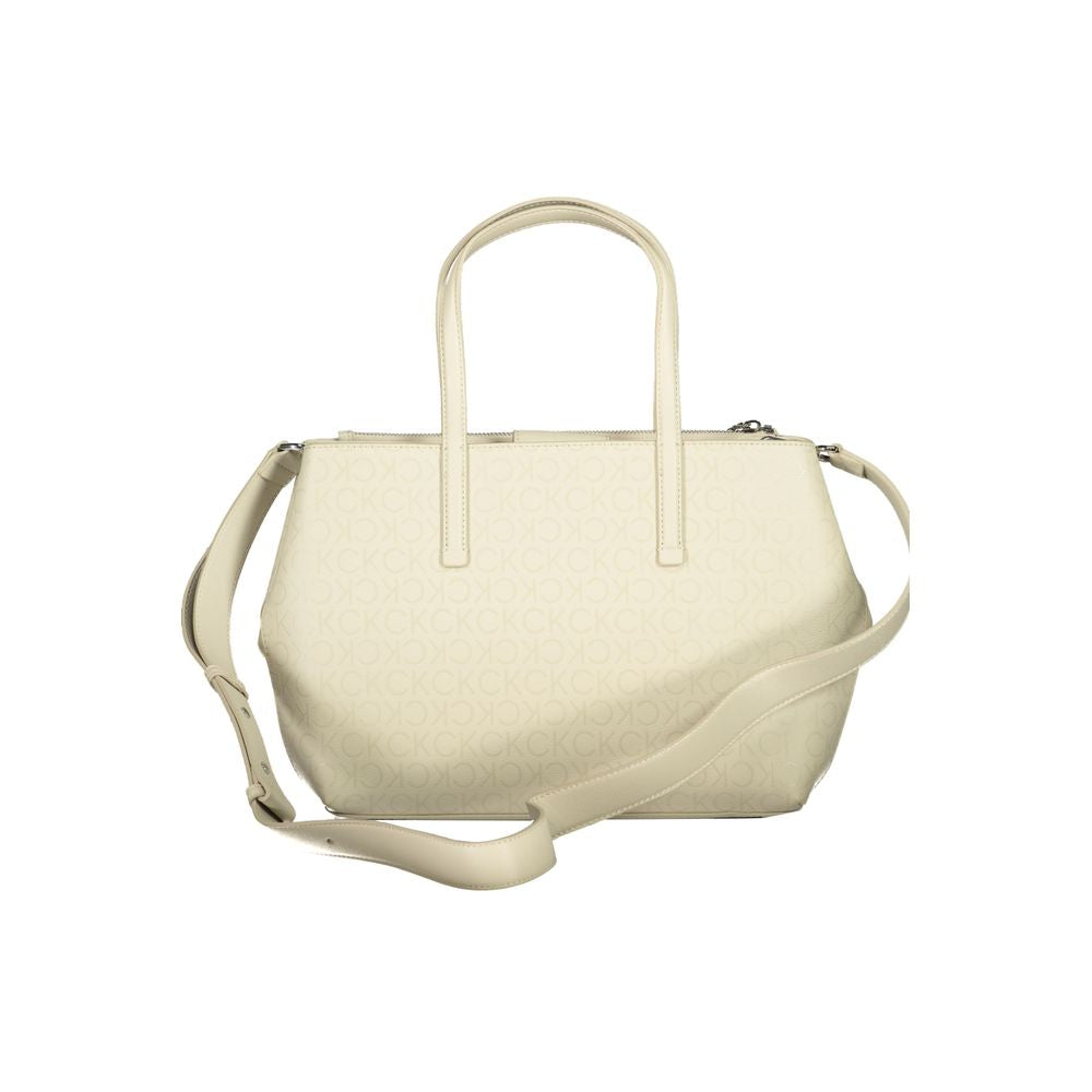 Bolso de poliéster beige