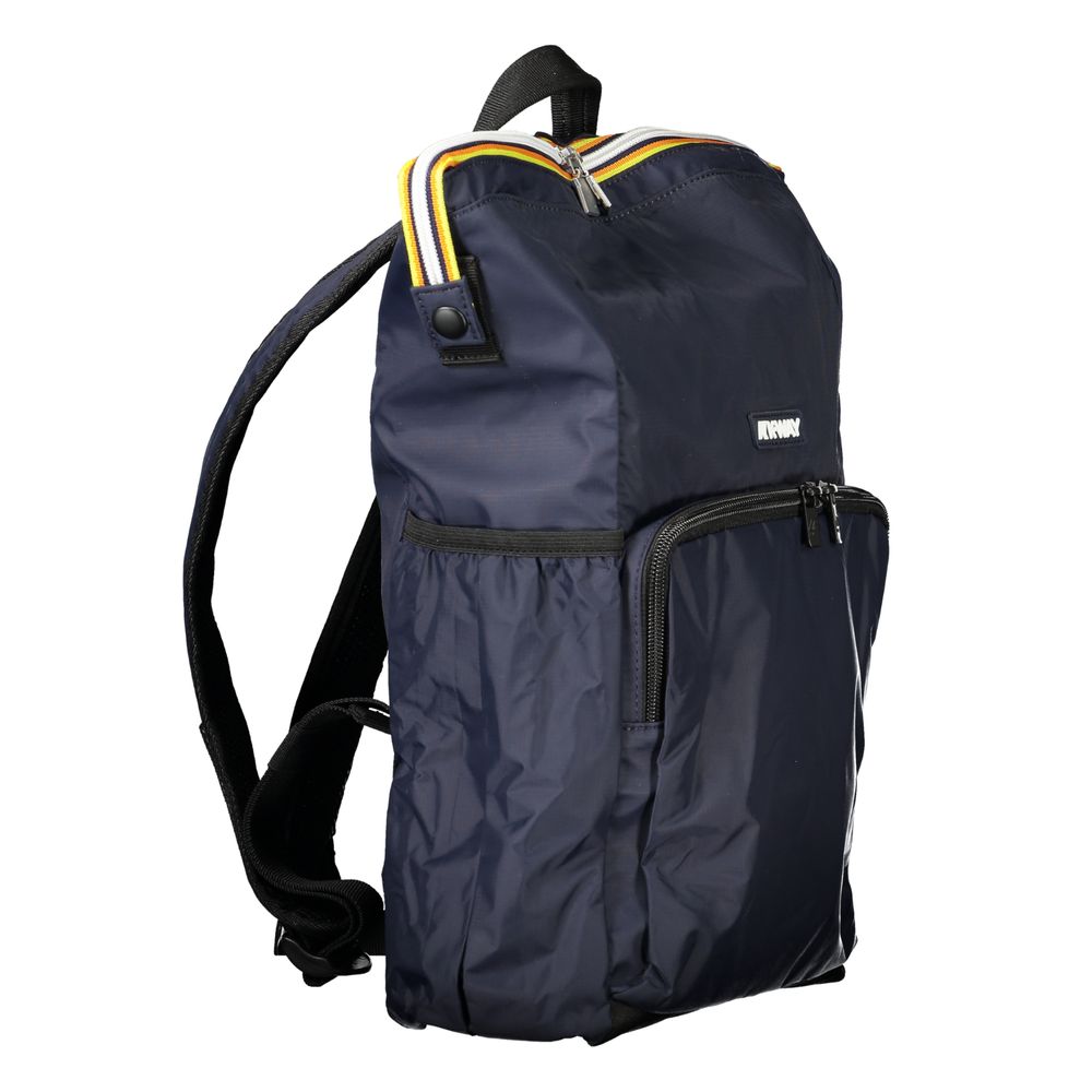 Blue Polyamide Men Backpack