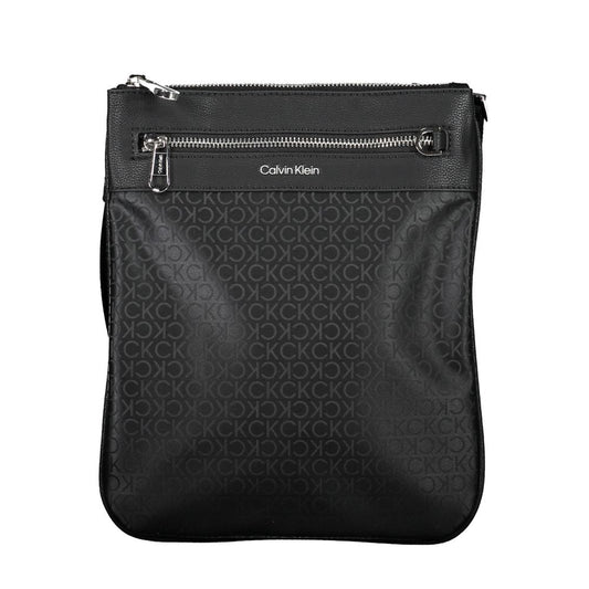 Bolso de hombro para hombre de poliéster negro