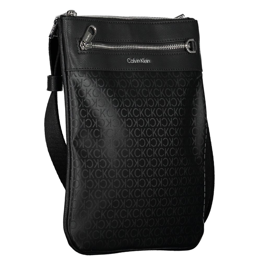 Bolso de hombro para hombre de poliéster negro