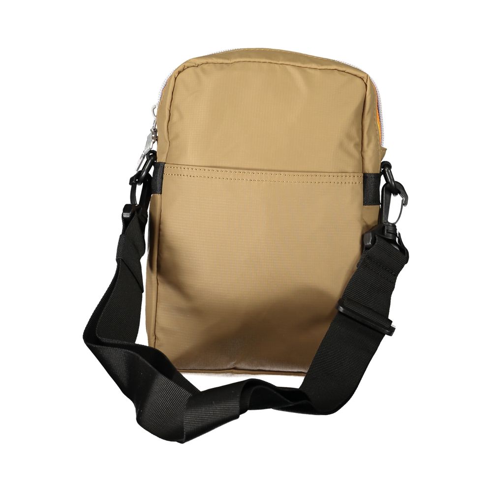 Brown Polyamide Men Shoulder Bag