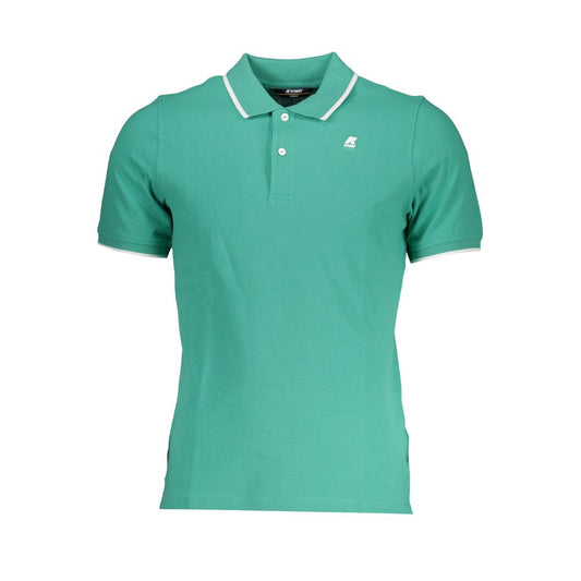 Elegante polo verde de algodón elástico