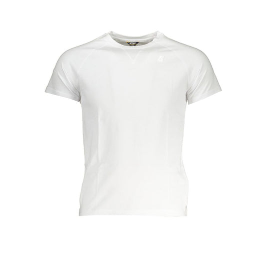 Elegante camiseta blanca de cuello redondo con logotipo