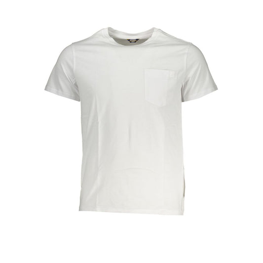 Elegante camiseta blanca de algodón con detalle de bolsillo