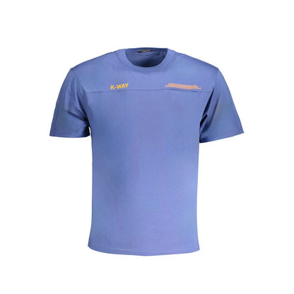 Camiseta azul de algodón