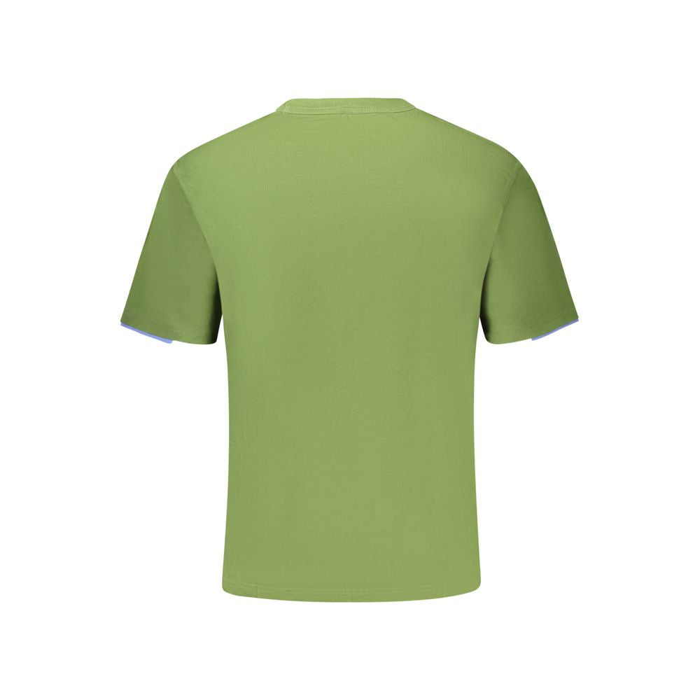 Camiseta verde de algodón para hombre