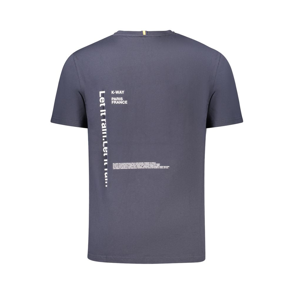 Blue Cotton Men T-Shirt