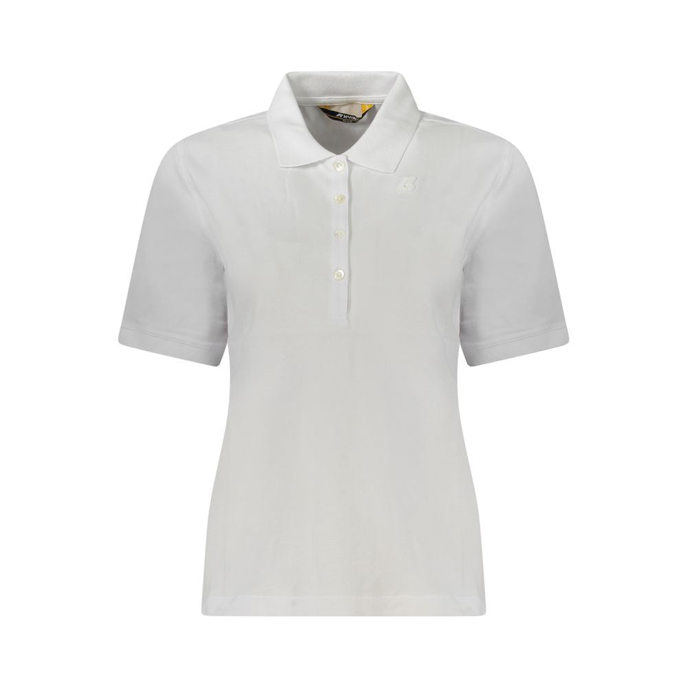 Polo blanco de algodón para mujer