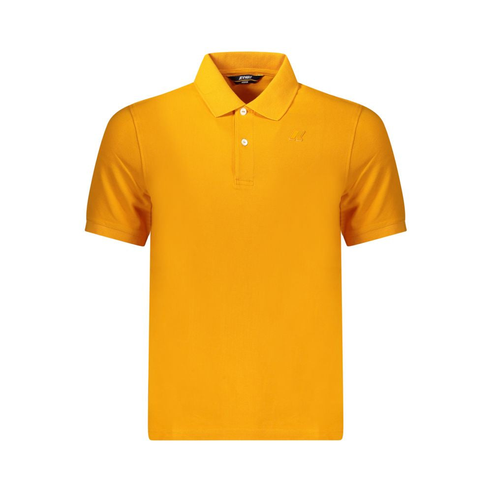 Polo naranja de algodón para hombre