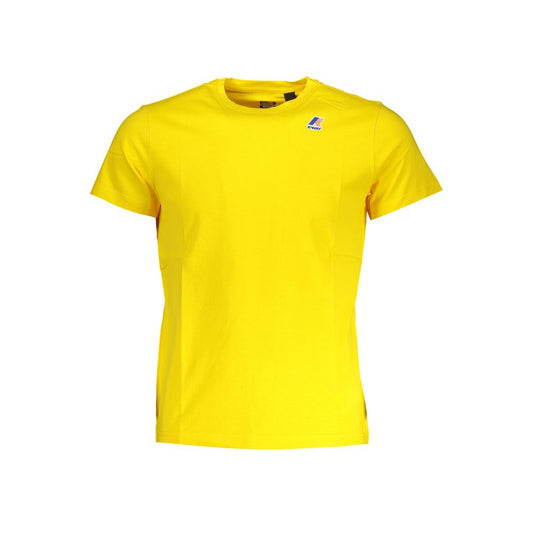 Camiseta amarilla Sunshine de algodón con cuello redondo