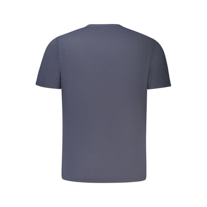 Blue Polyester Men T-Shirt