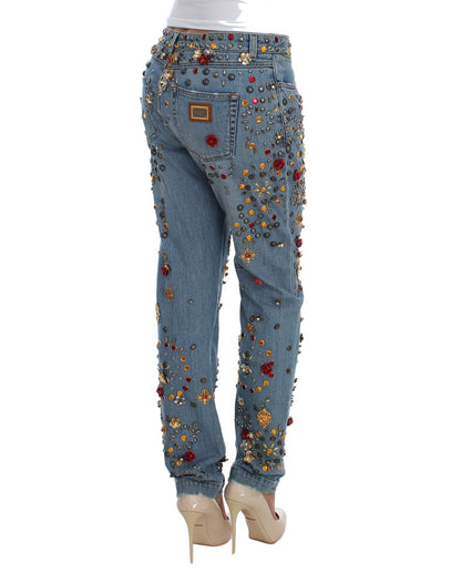 Enchanted Sicily Crystal Heart Boyfriend Jeans