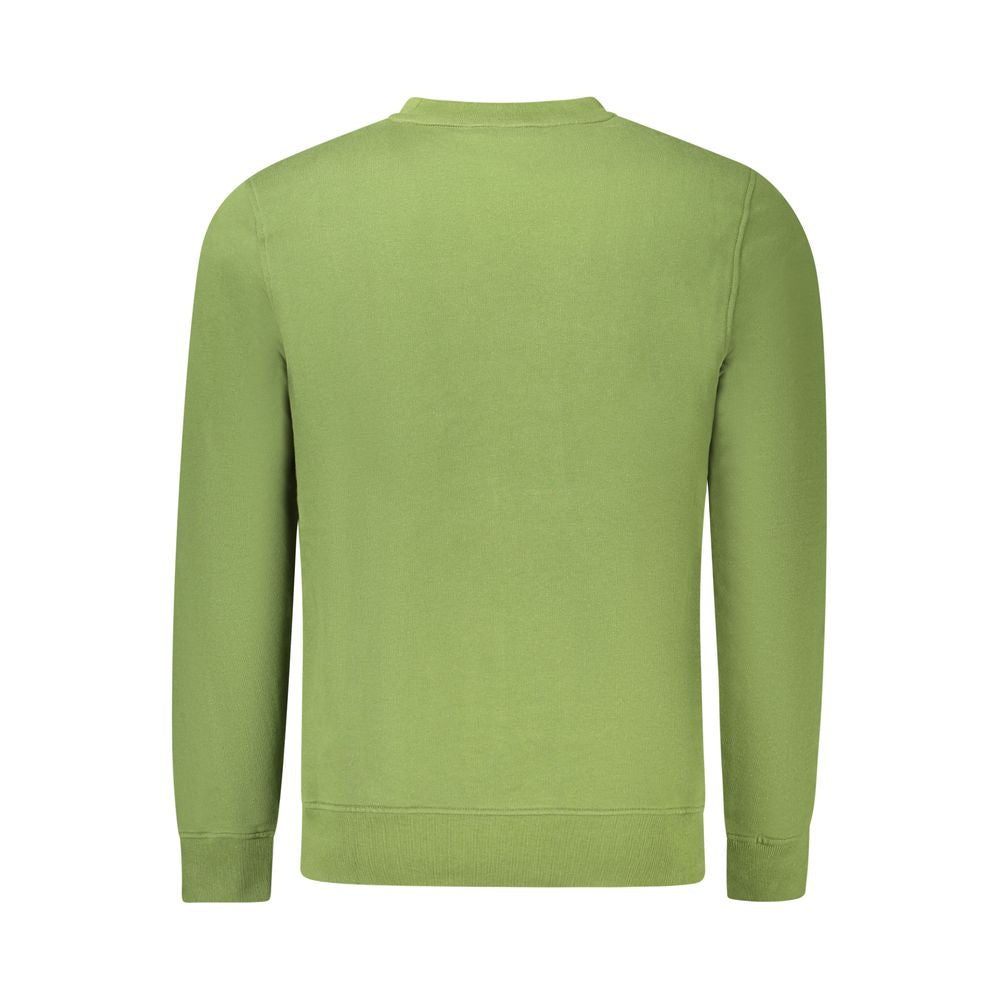 Green Cotton Men Sweater