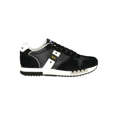 Black Polyester Men Sneaker