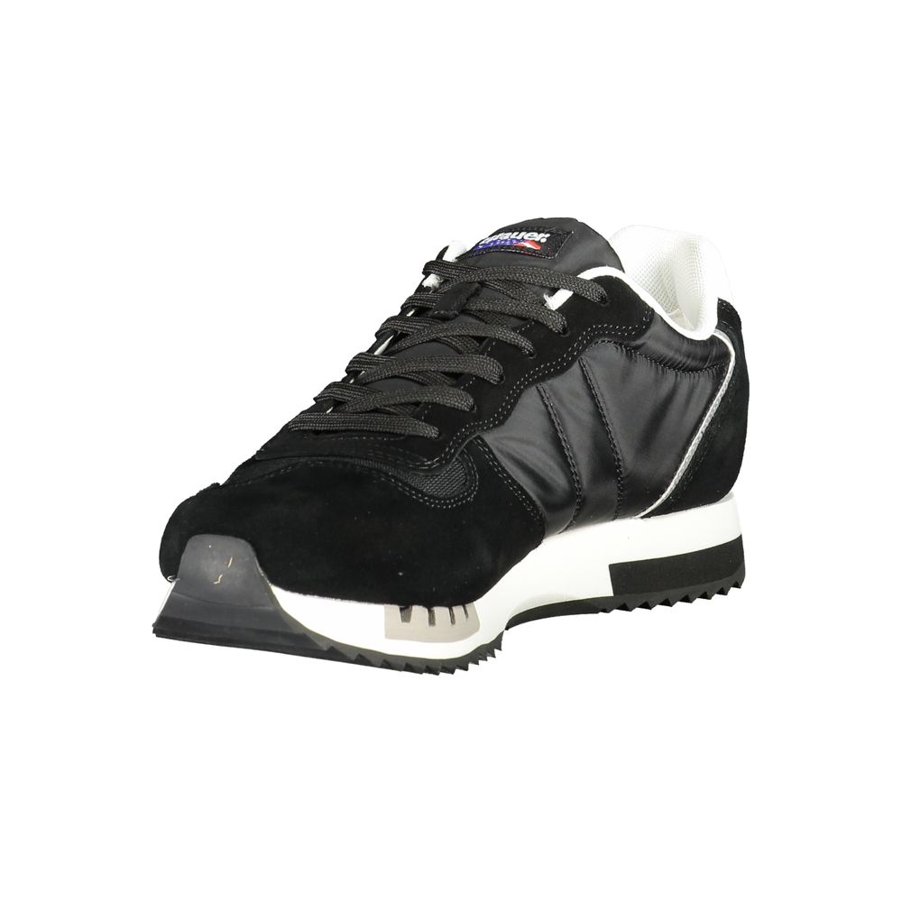 Black Polyester Men Sneaker