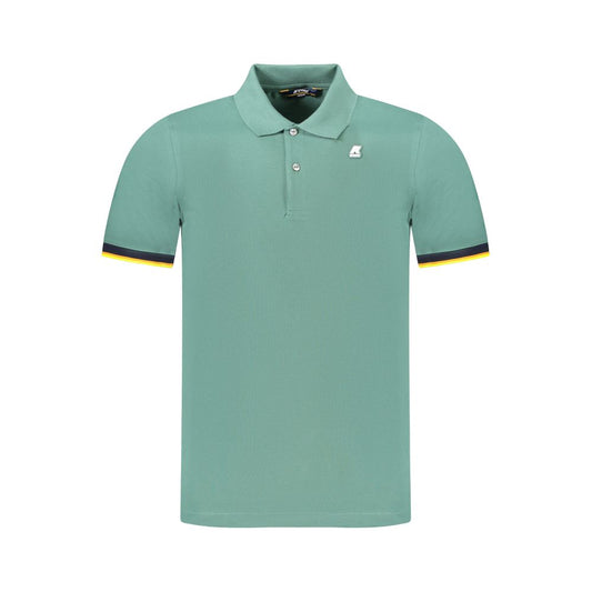 Polo verde de algodón para hombre