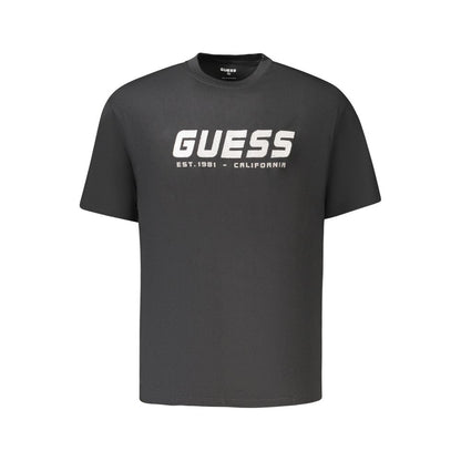 Camiseta negra de algodón para hombre