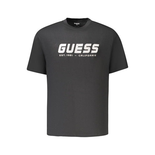 Camiseta negra de algodón para hombre