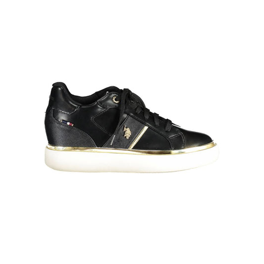 Black Polyester Women Sneaker