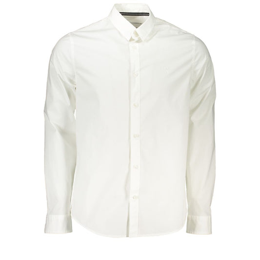 Elegante camisa blanca de manga larga Slim Fit