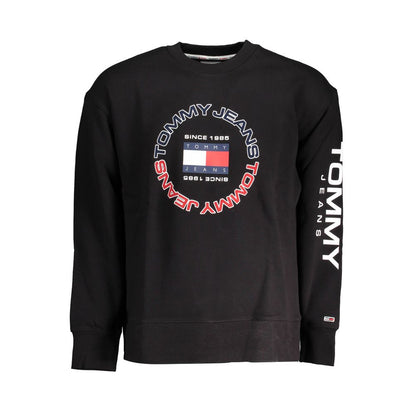 Black Cotton Men Sweater