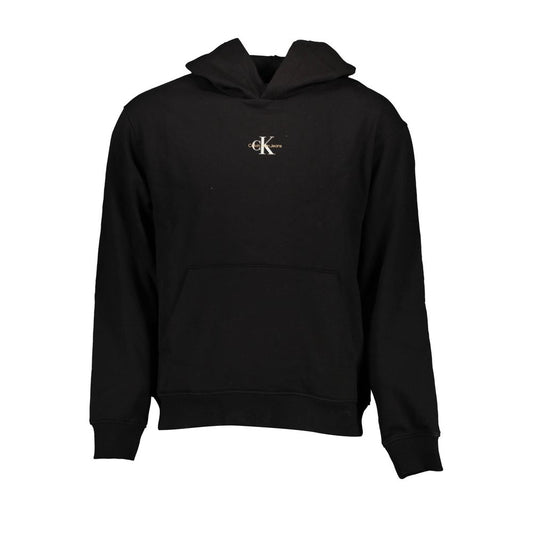 Sudadera negra de algodón para hombre