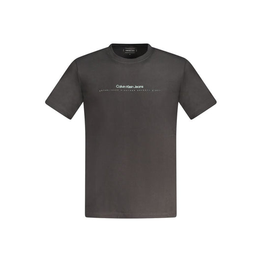 Camiseta negra de algodón para hombre