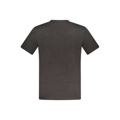 Camiseta negra de algodón para hombre