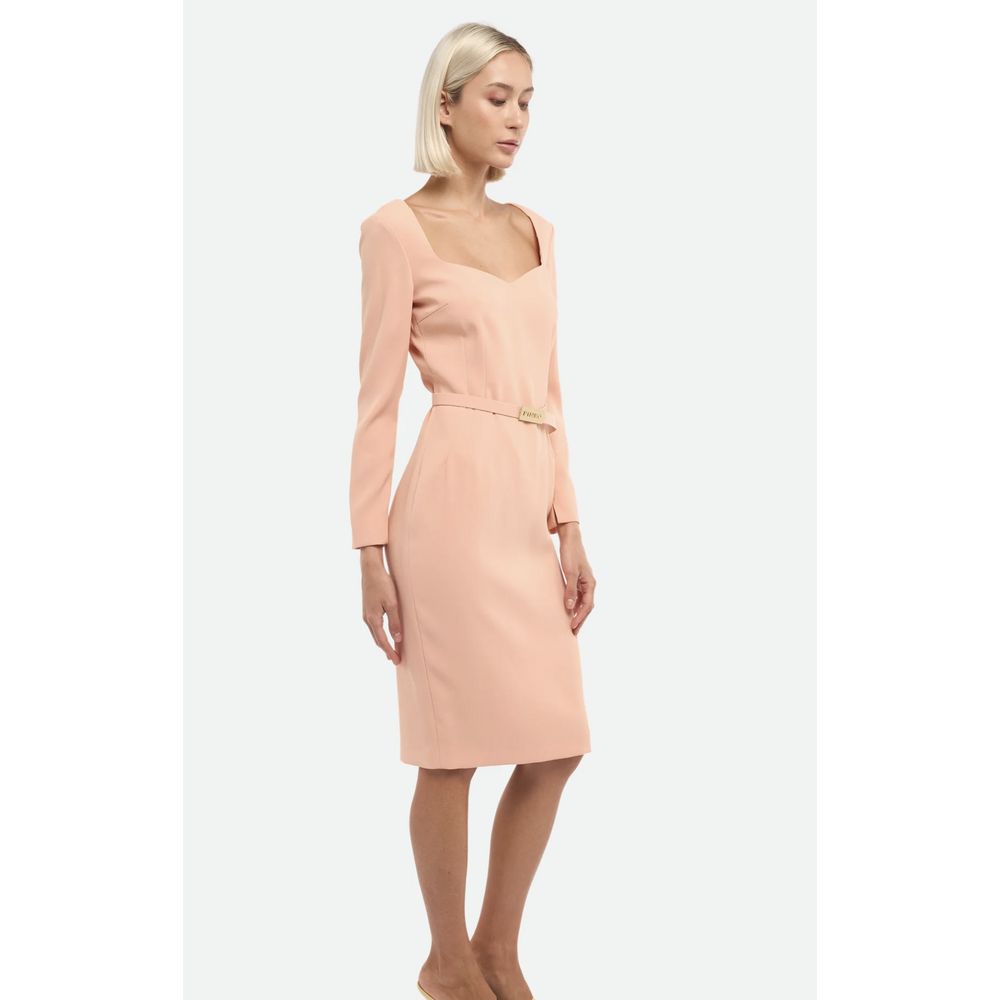 Pink Polyester Dress