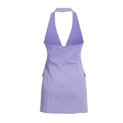 Purple Linen Dress