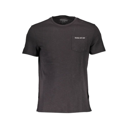Camiseta negra de algodón para hombre