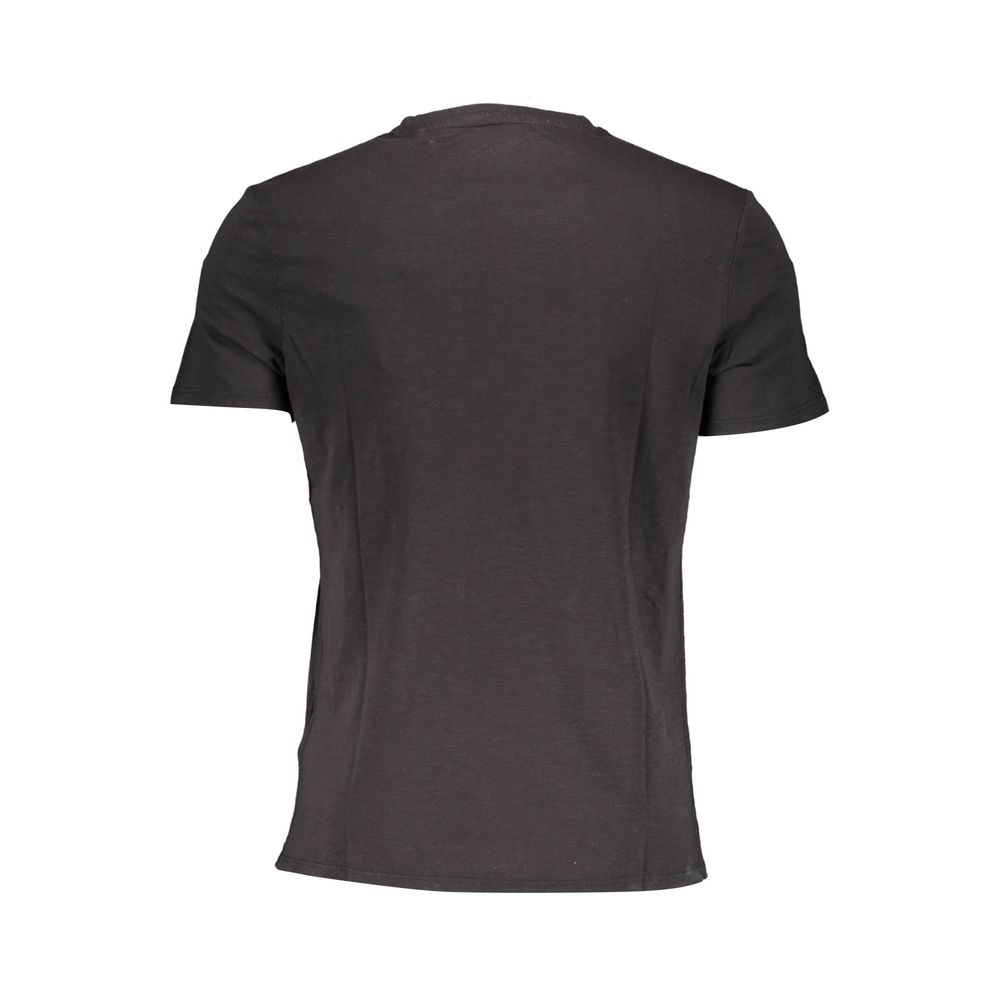 Camiseta negra de algodón para hombre