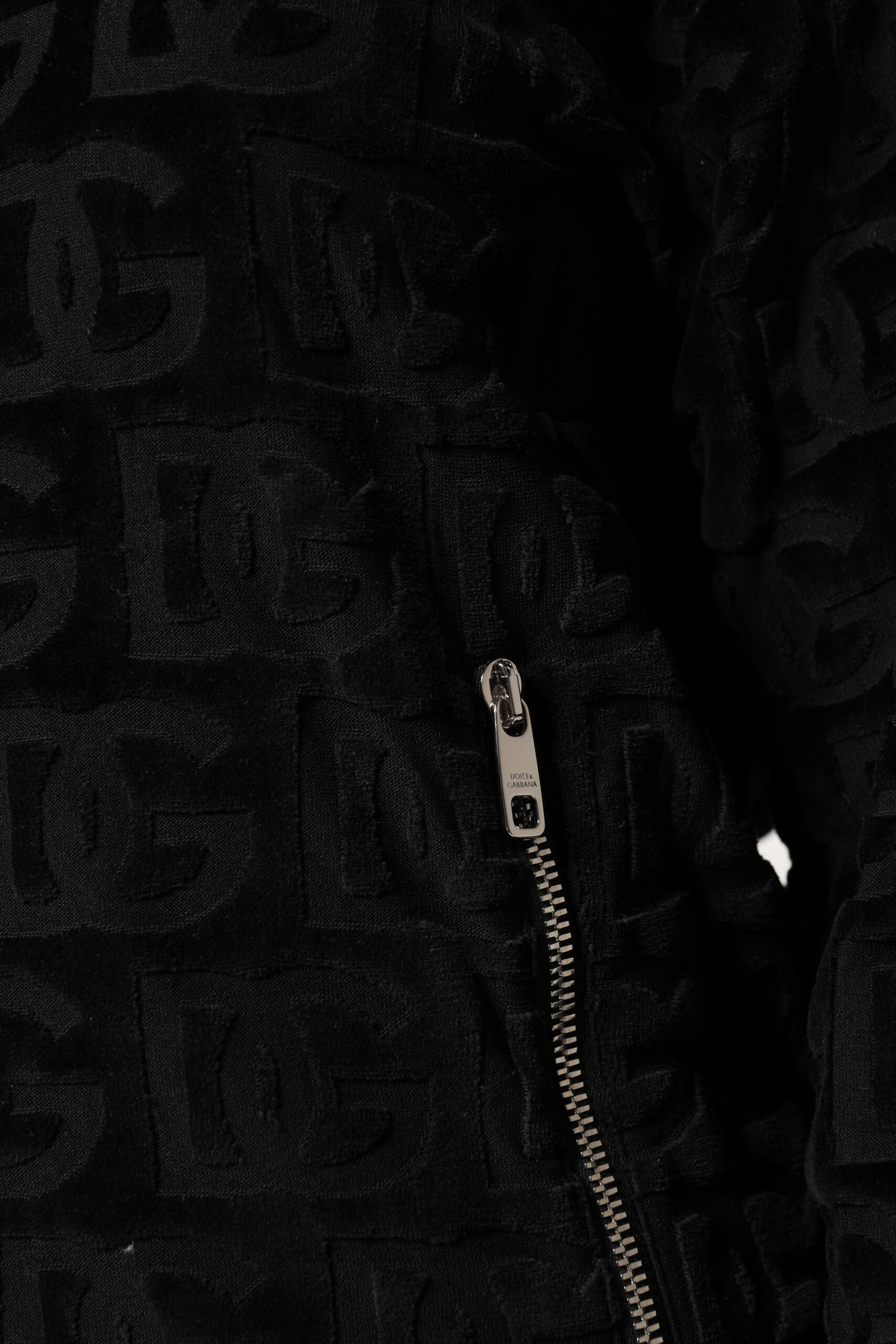 Chaqueta bomber negra con logo y monograma