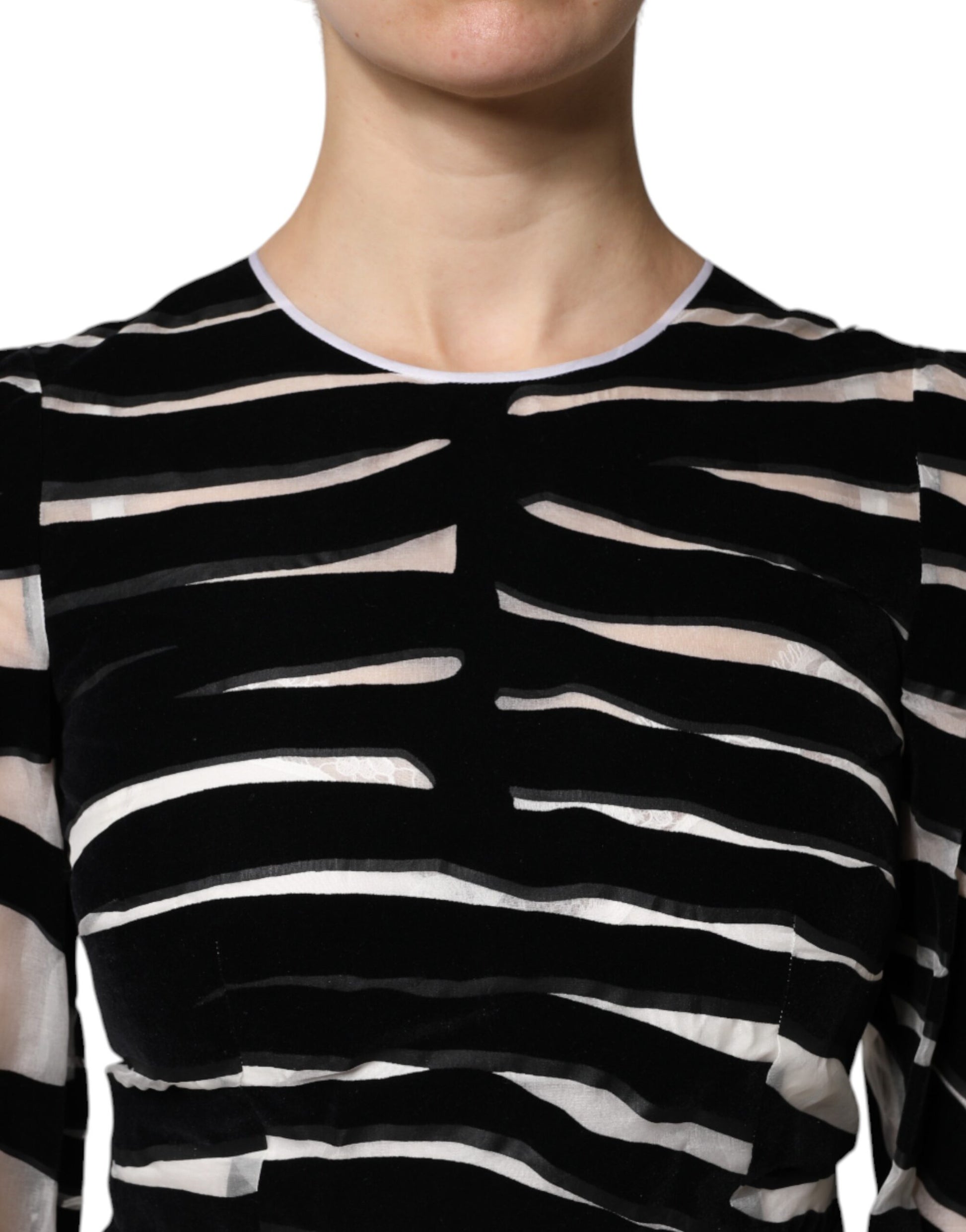 Mini Vestido Negro Blanco Cebra A-line Sheath