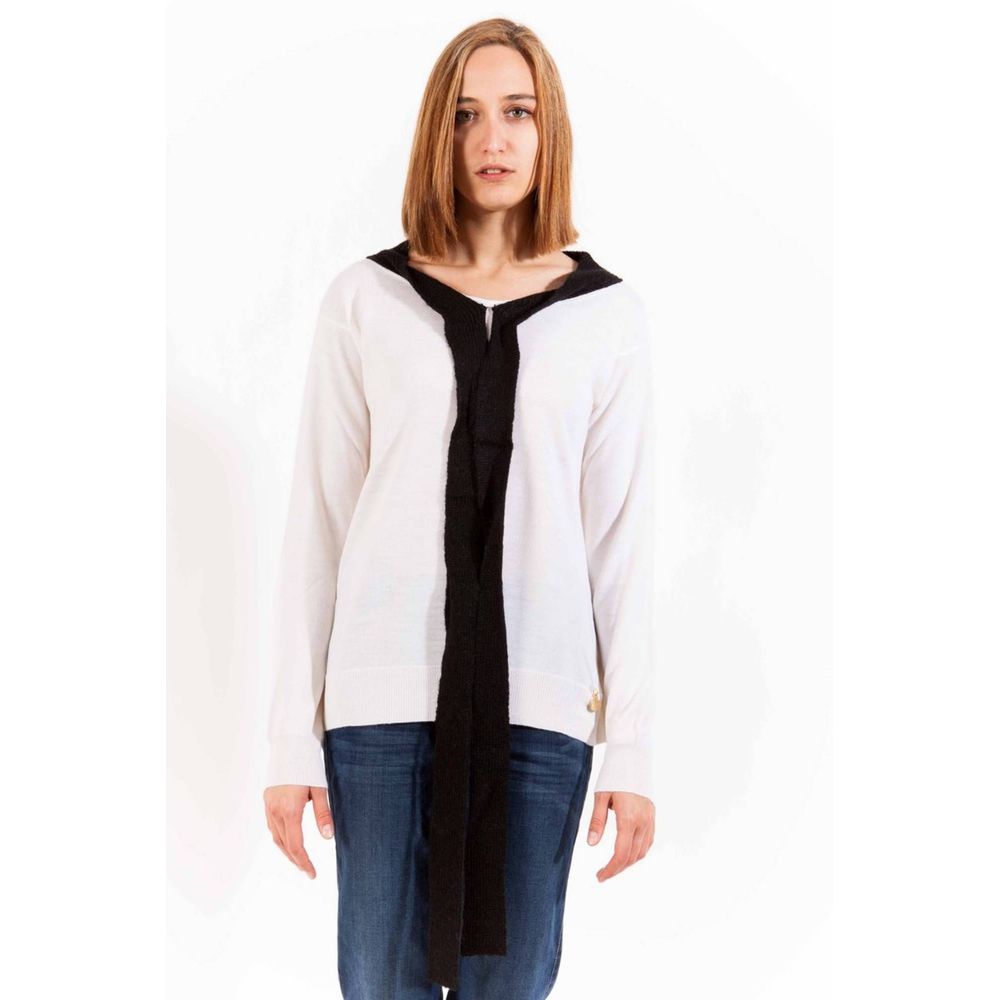 Jersey Blanco Lana Mujer