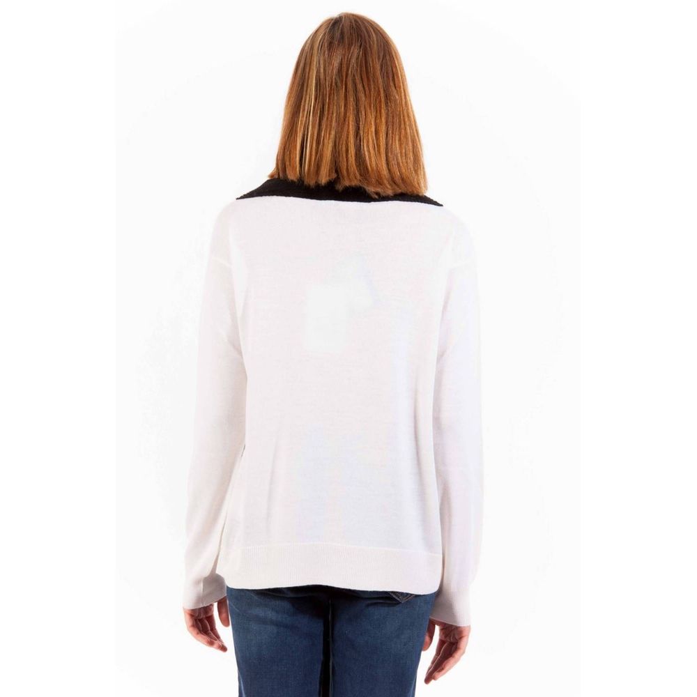 Jersey Blanco Lana Mujer