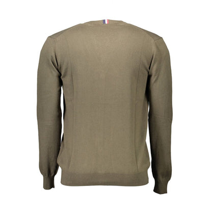 Cárdigan verde de algodón para hombre