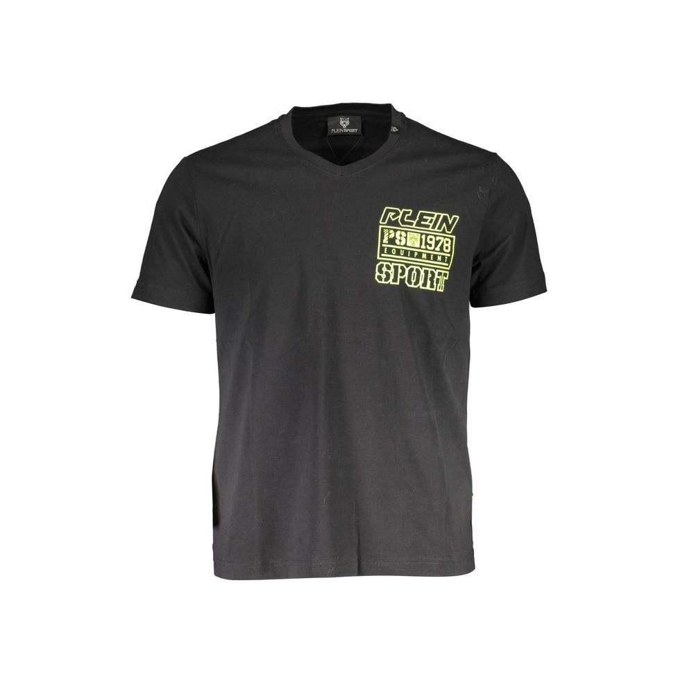 Camiseta negra de algodón para hombre