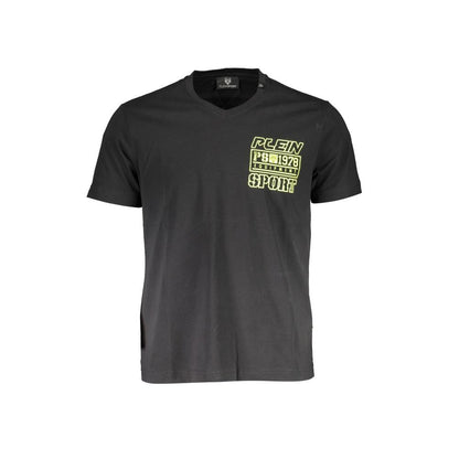 Camiseta negra de algodón para hombre