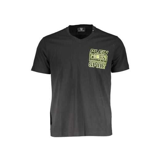 Camiseta negra de algodón para hombre