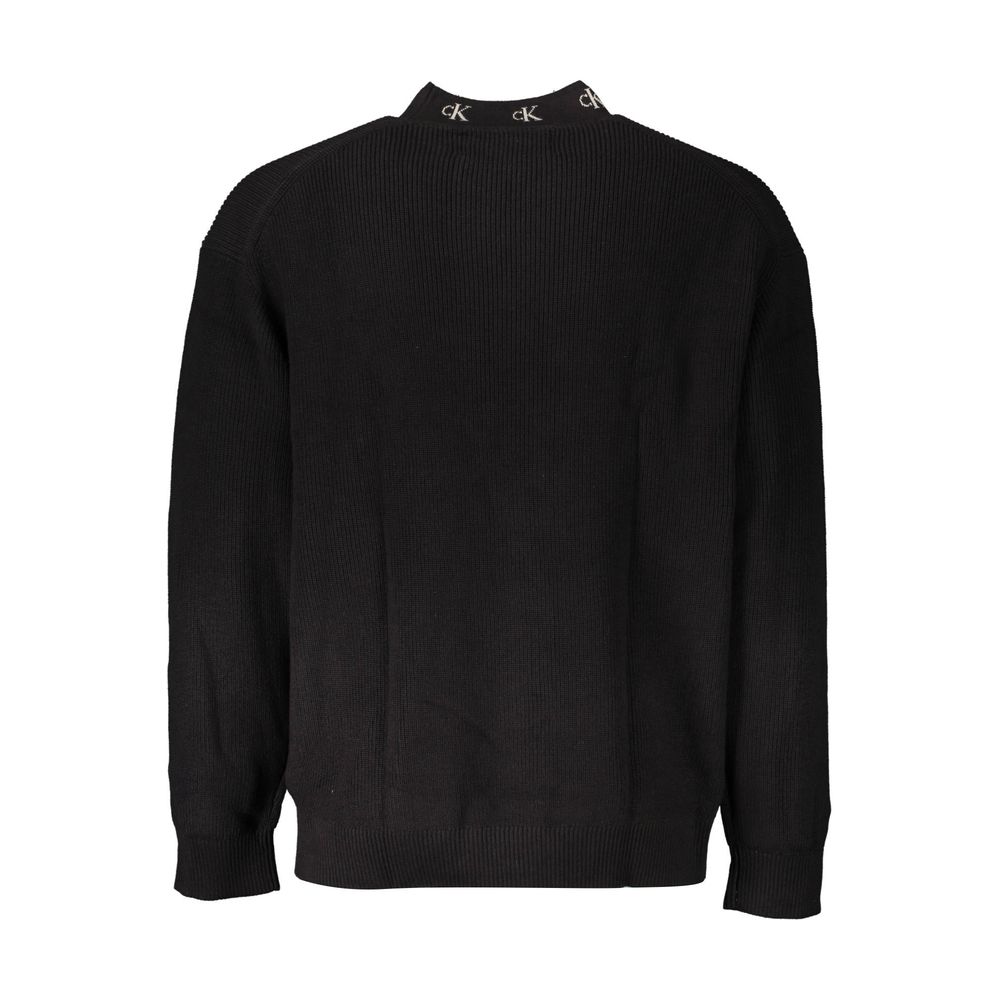 Jersey Negro Algodón Hombre